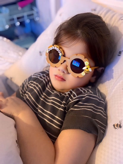 Child Bee and flower personalised Sunglasses