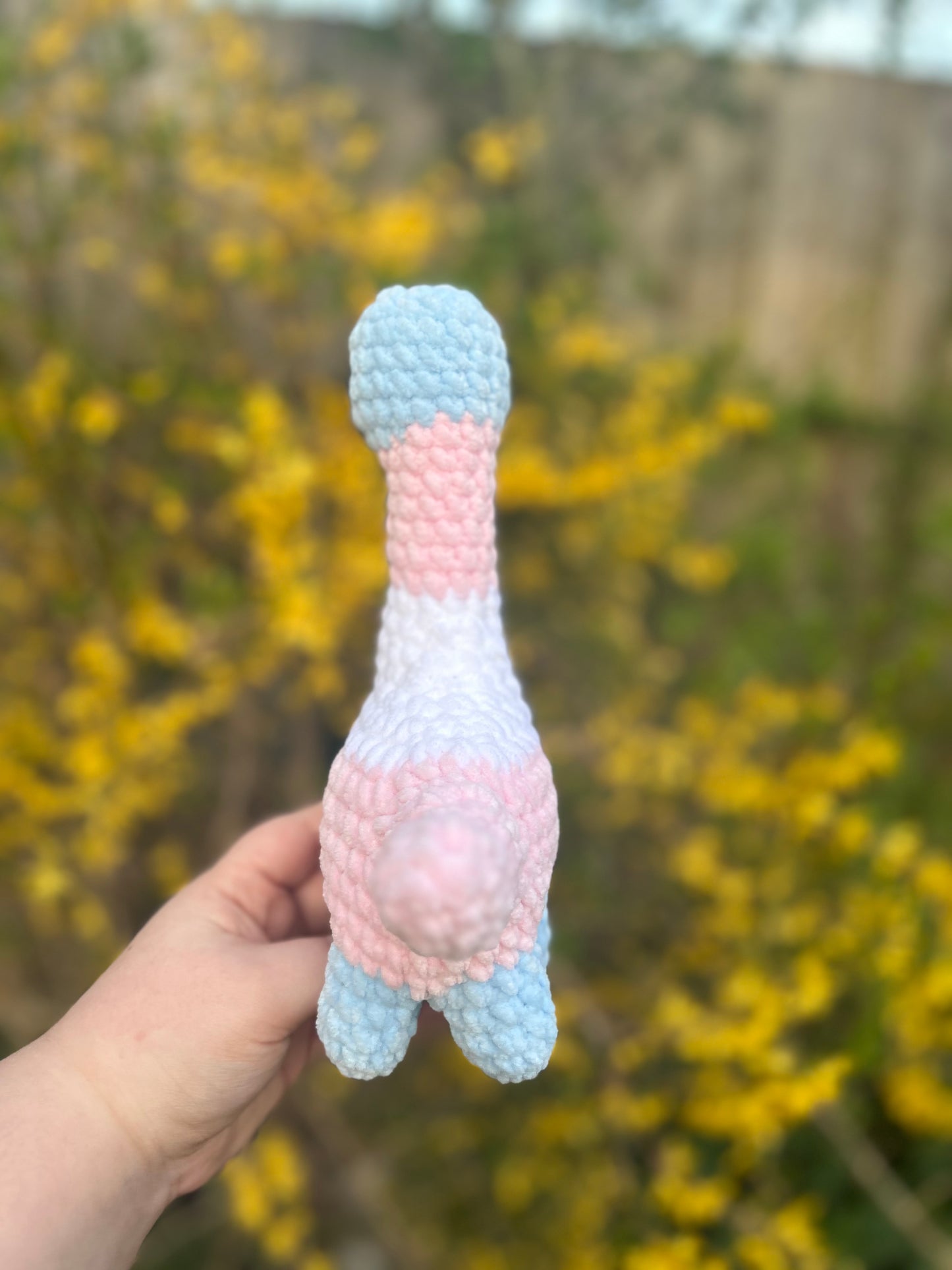 Transgender Crochet Brontosaurus Toy
