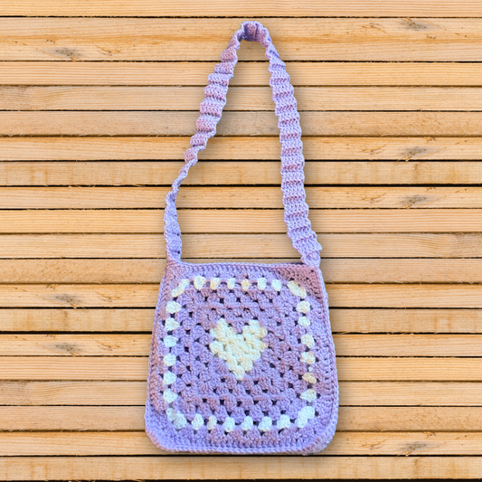 Heart crochet shoulder Bag