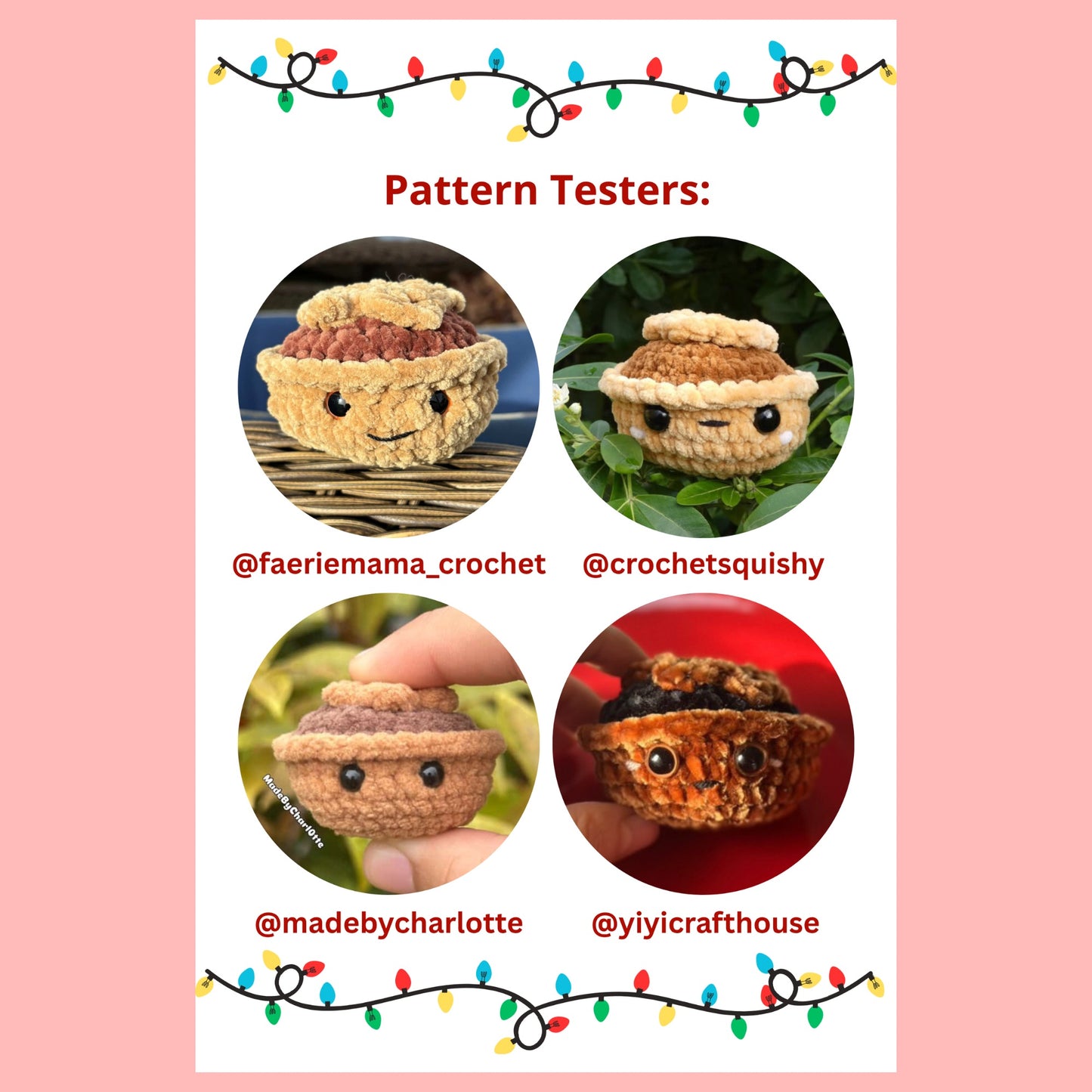 Mince Pie low sew crochet Pattern