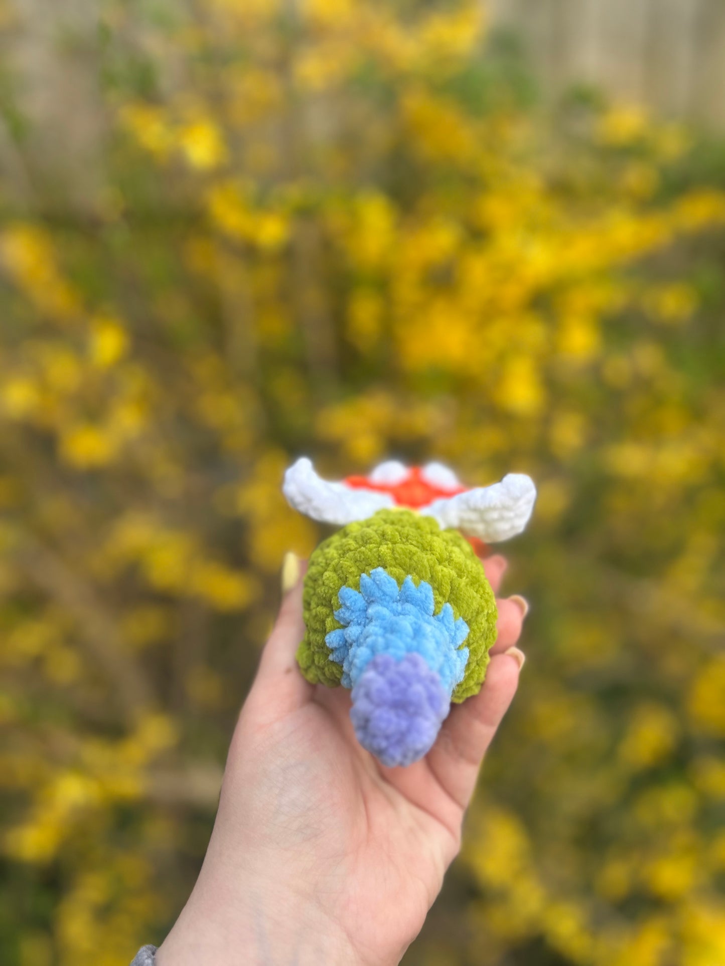 Crochet Rainbow Dragon Toy