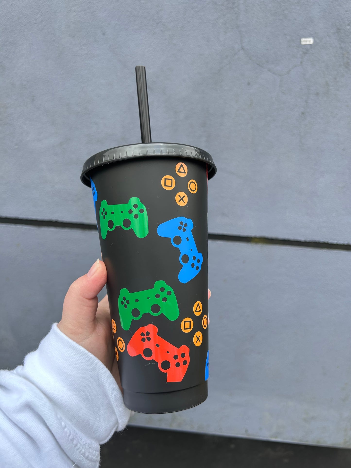 Personalised Black Gaming Cold Cup