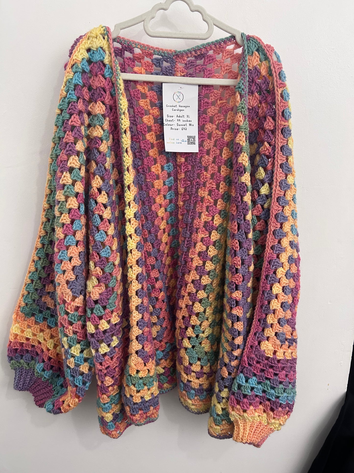 XL Adults Crocheted Cardigan