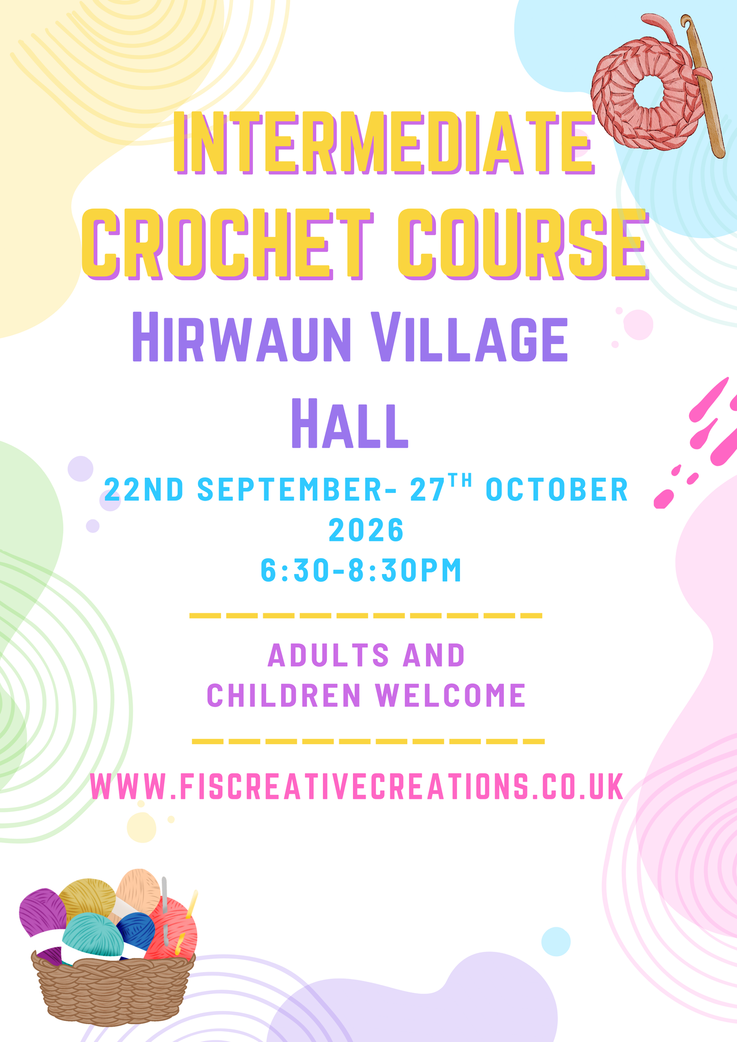 Intermediate Crochet Classes- Hirwaun September Start