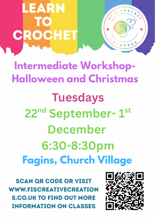 Halloween and Christmas Crochet Intermediate Workshops - Church Village