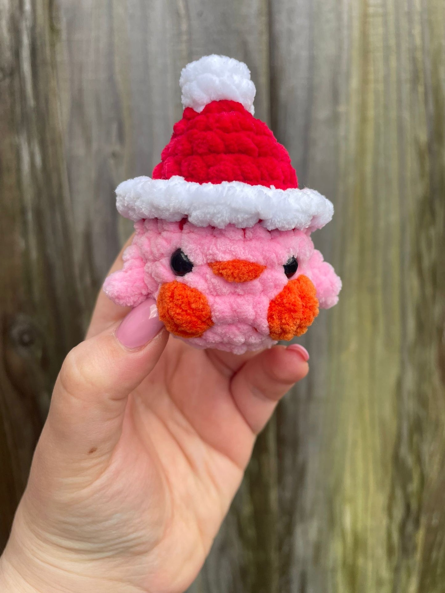 Duck in Santa Hat Crochet Toy