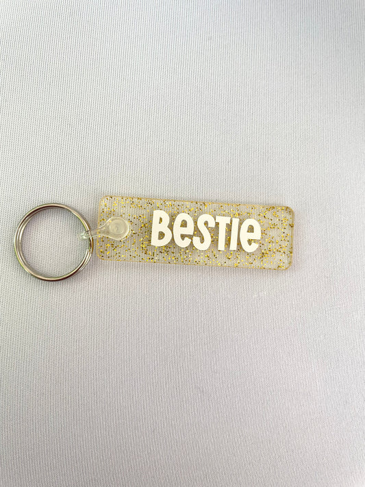 Bestie Rectangle Keyring