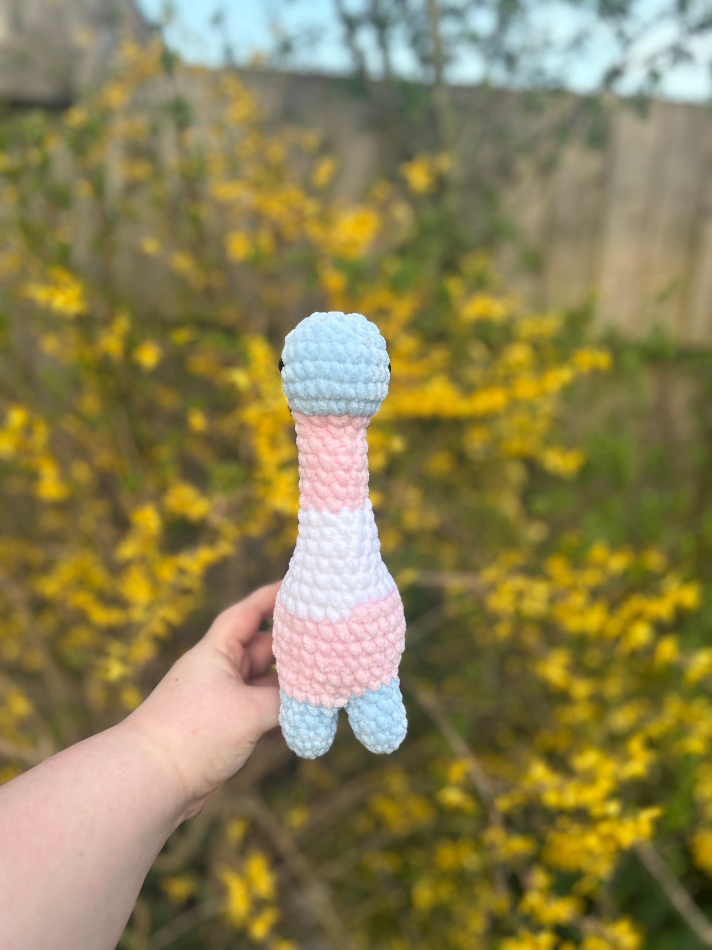 Transgender Crochet Brontosaurus Toy