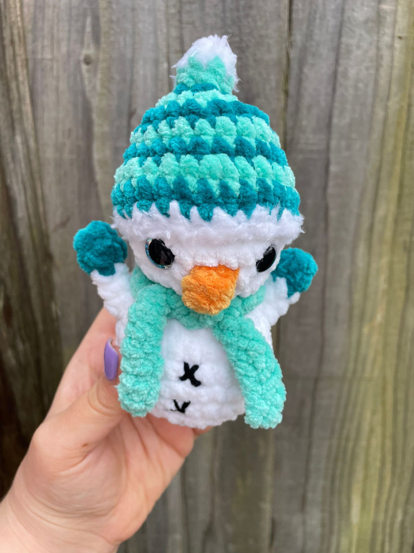 Small Snowman Christmas Crochet Toy