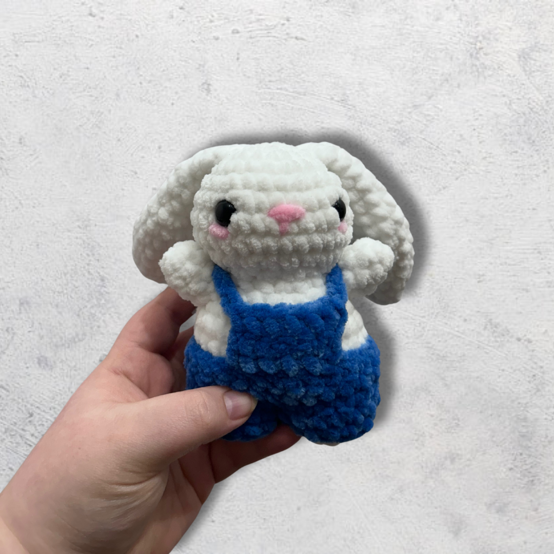 Bunny in Dungarees Crochet Toy