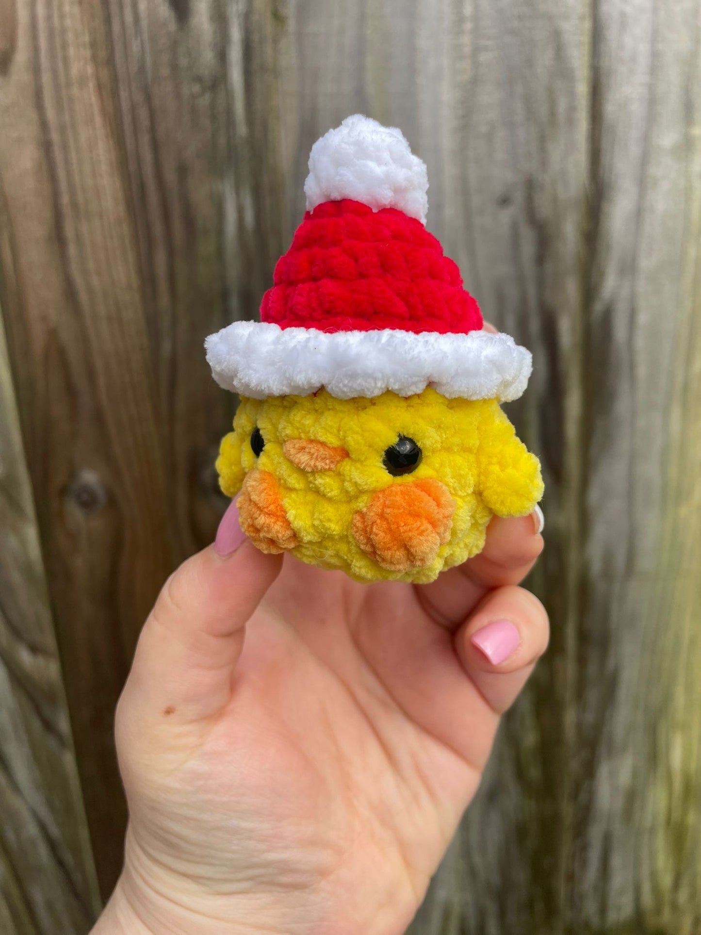 Duck in Santa Hat Crochet Toy