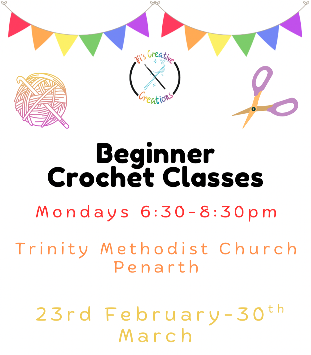 Beginner Crochet Classes- Penarth February Start