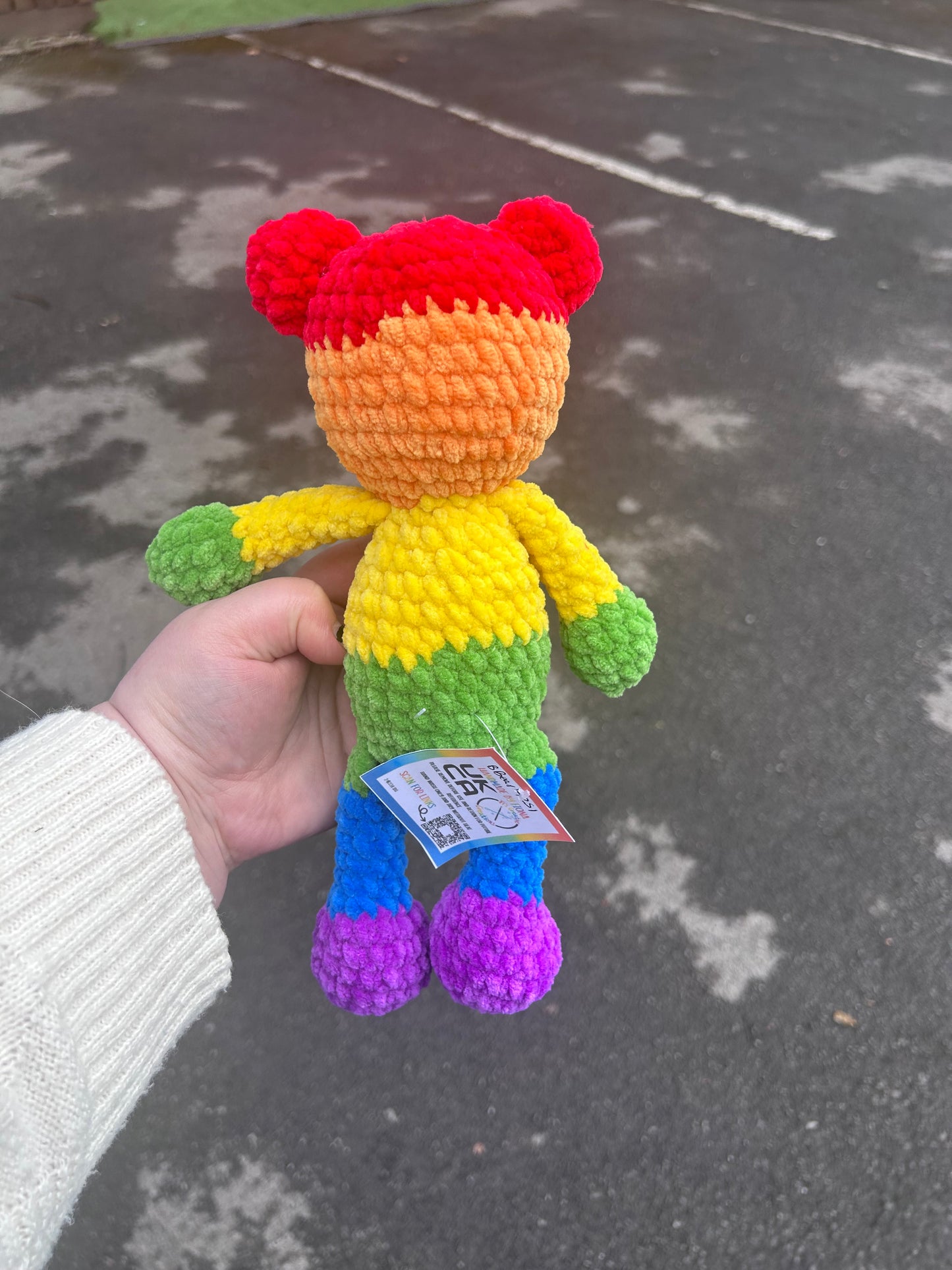 Rainbow Bear crochet Toy
