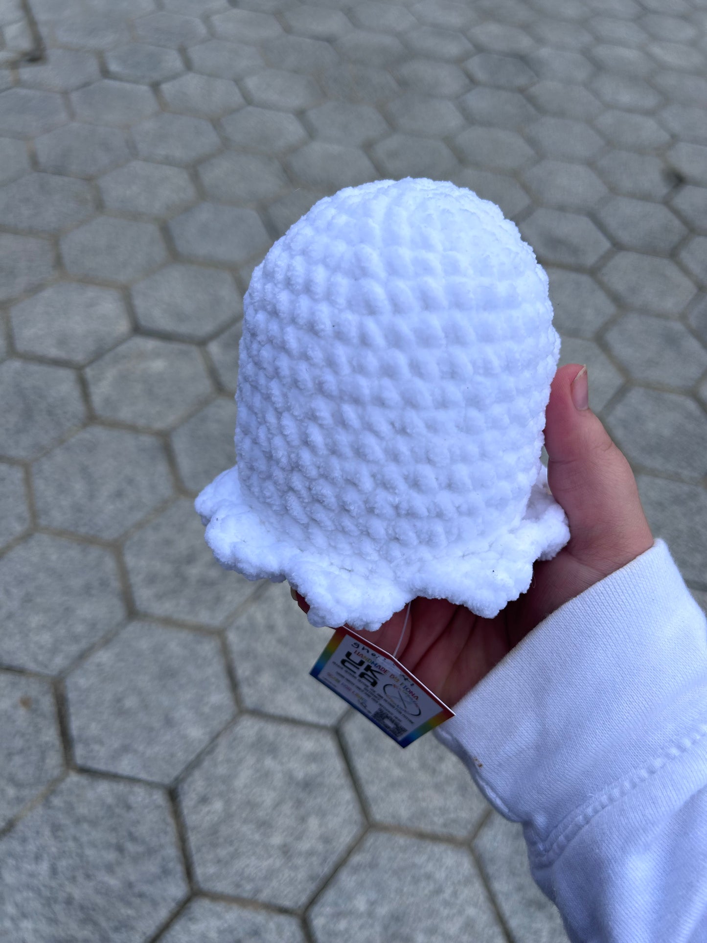 Big White Ghost Crochet Toy