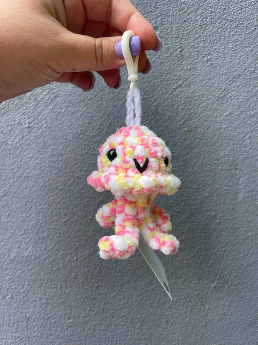 Jellyfish Crochet Toy Keyring