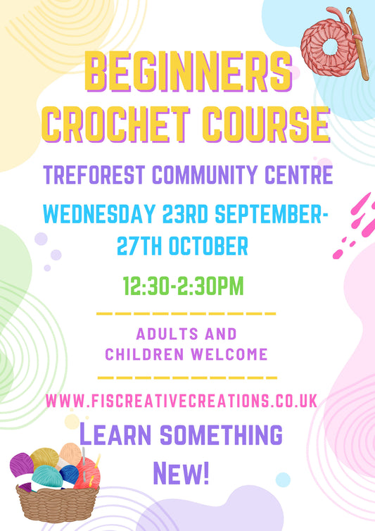 Beginner Crochet Classes- Treforest September Start
