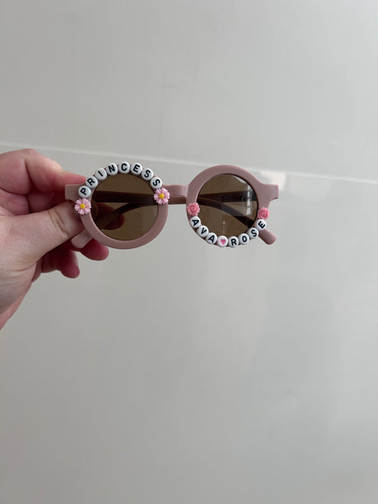 Child princess flower personalised Sunglasses
