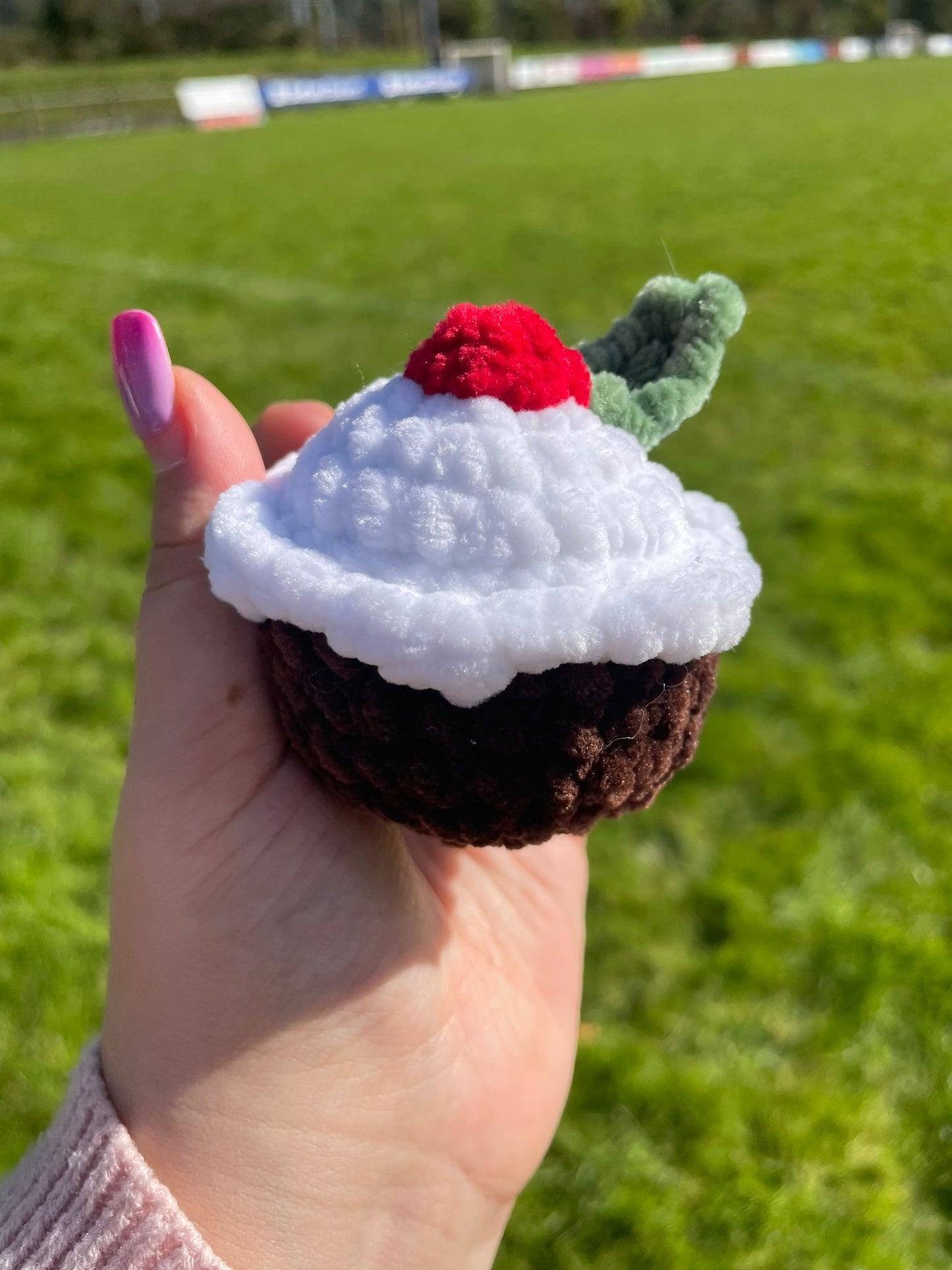 Mini Christmas Pudding Crochet Christmas Toy