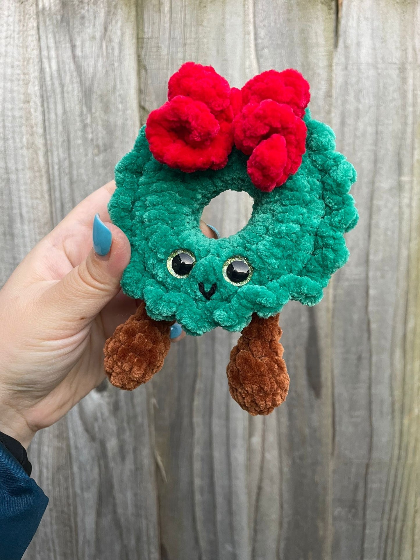 Christmas Wreath with Feet crochet Toy