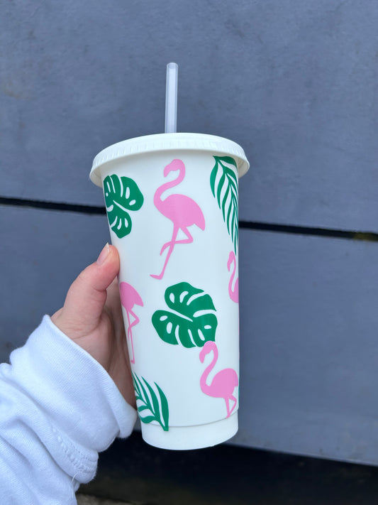 Flamingo 24oz Cold Cup