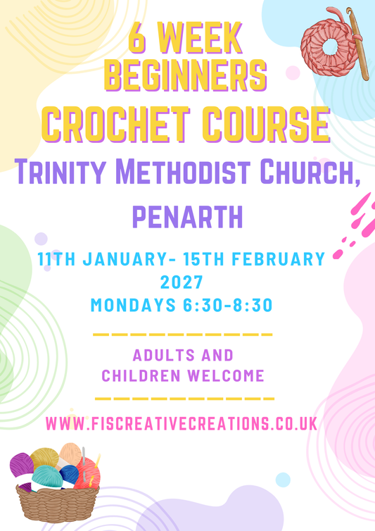 Beginner Crochet Classes- Penarth January Start