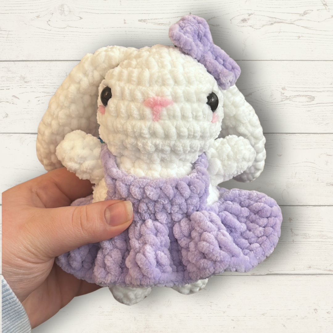 Bunny in Dress Crochet Toy