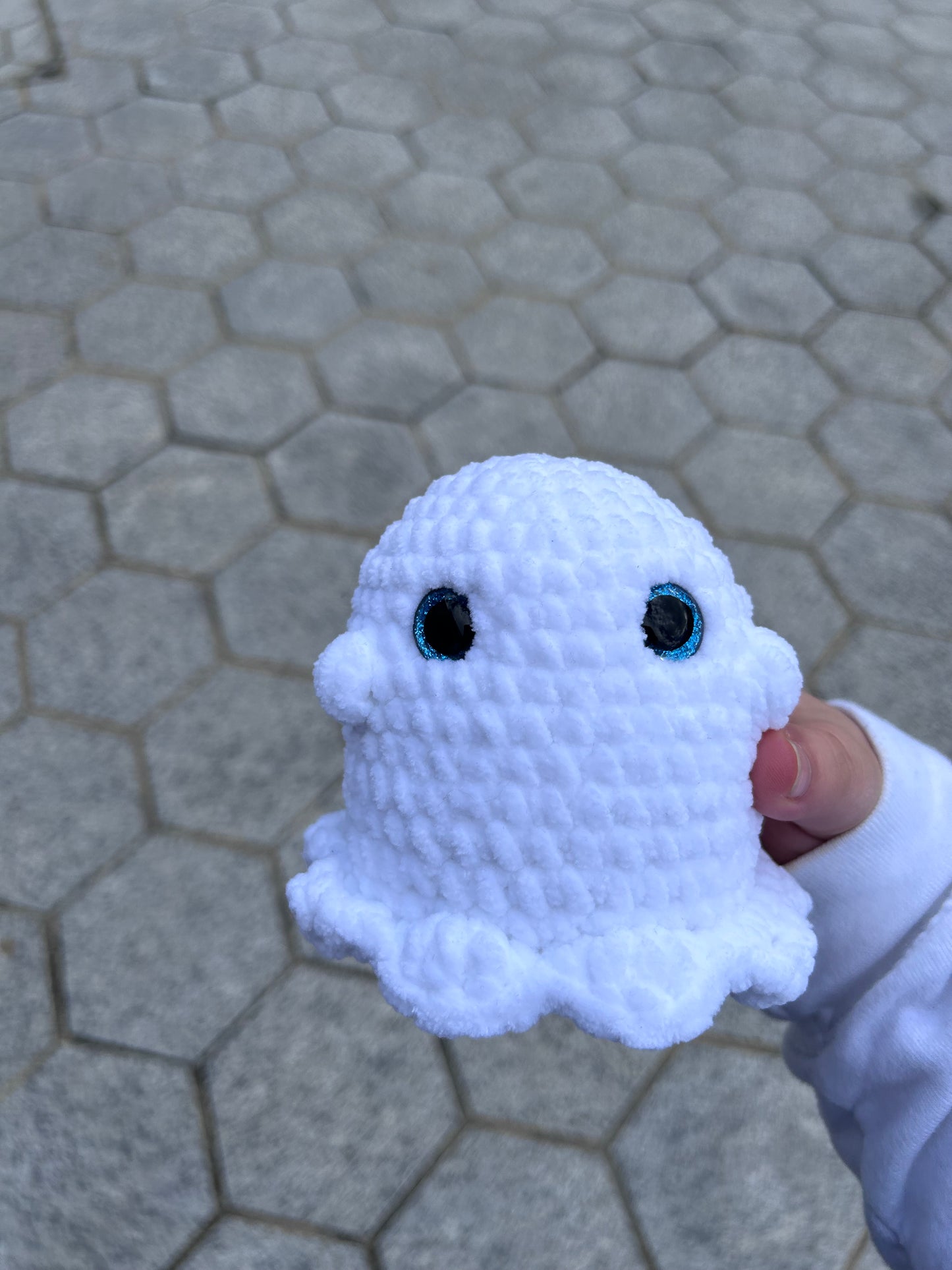 Big White Ghost Crochet Toy