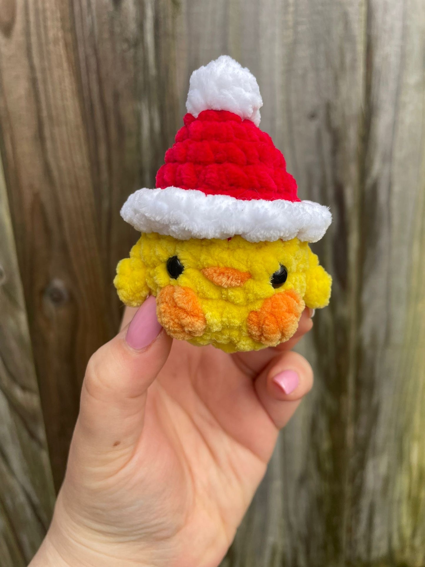 Duck in Santa Hat Crochet Toy