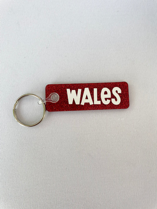 Wales Rectangle Keyring