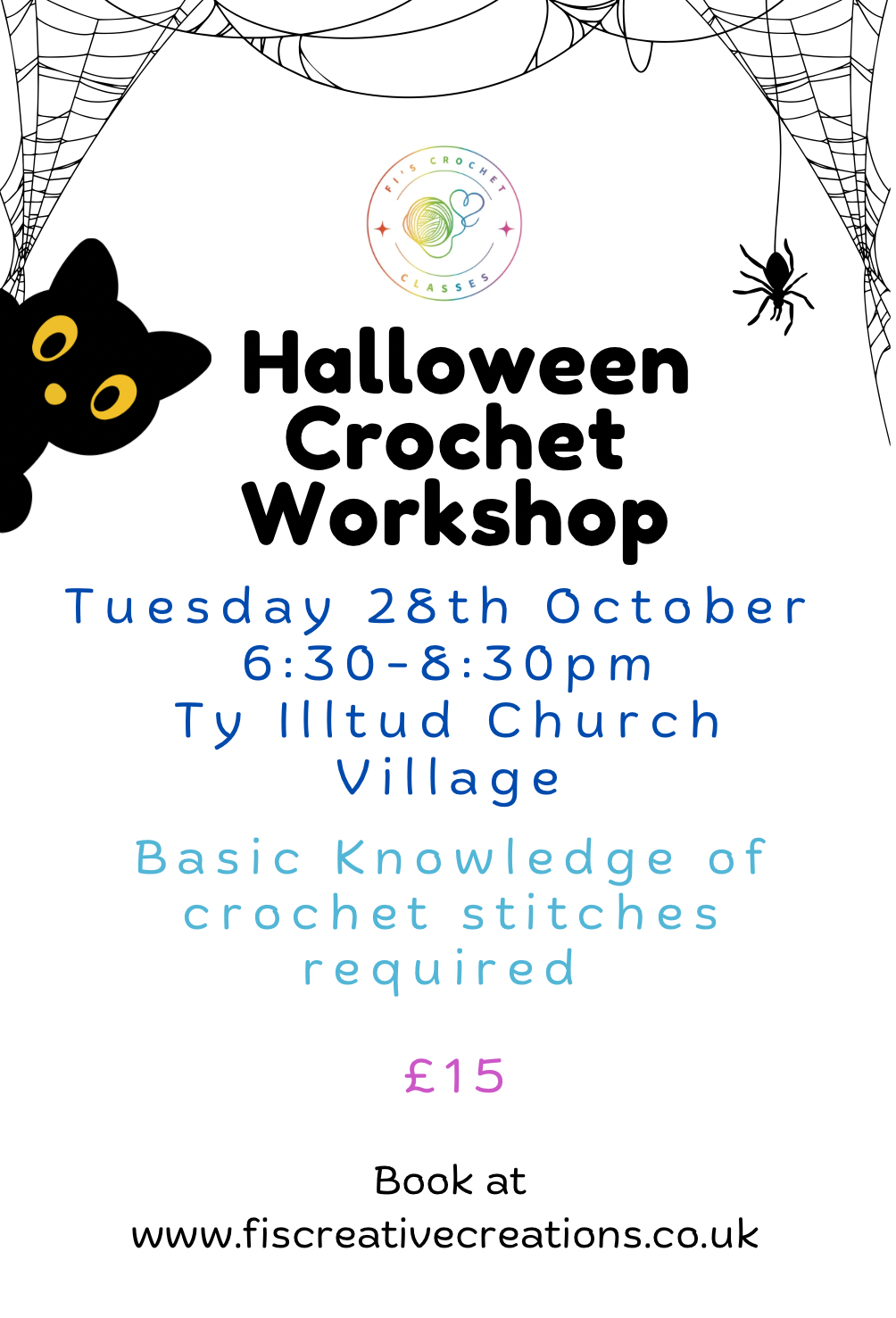 Halloween Crochet Workshop- Church Village 28th October