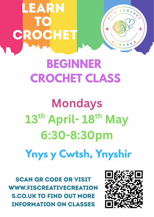 Beginner Crochet Classes-Ynyshir April Start