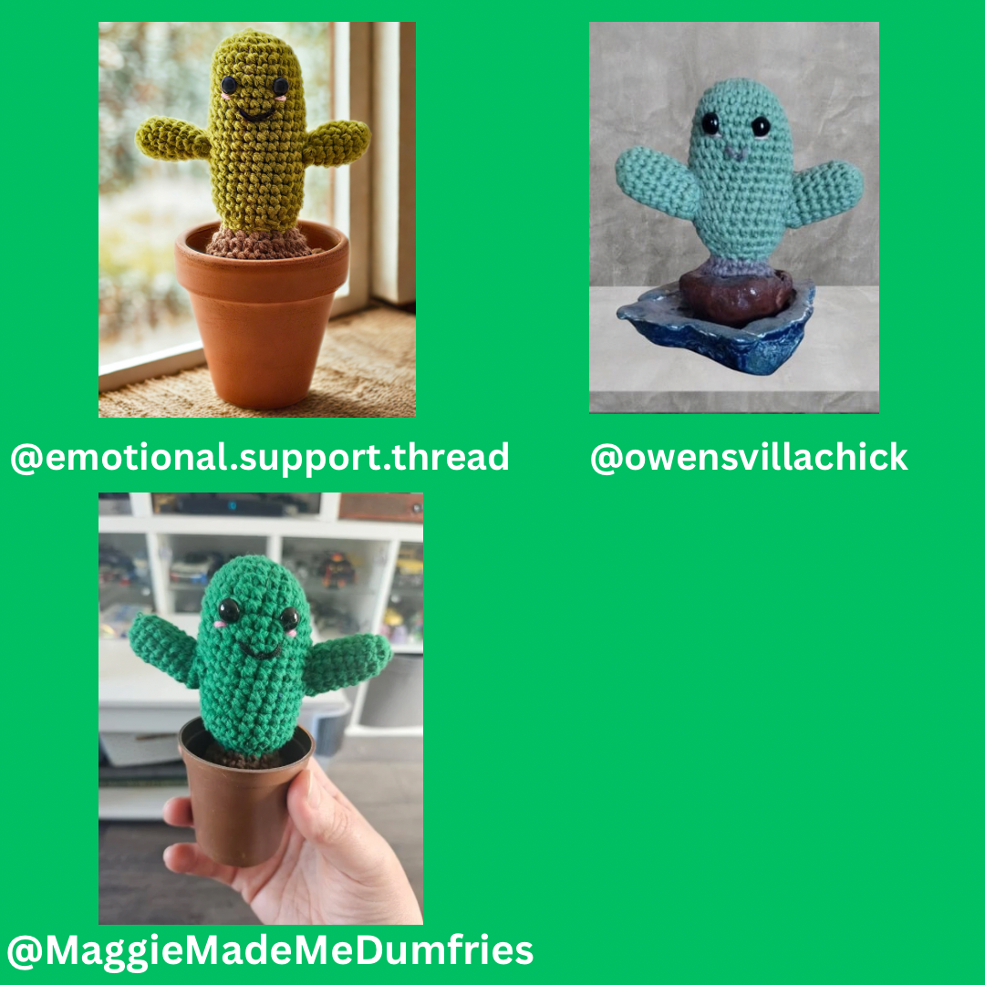 Crochet Cactus in Pot Digital Downloads pattern