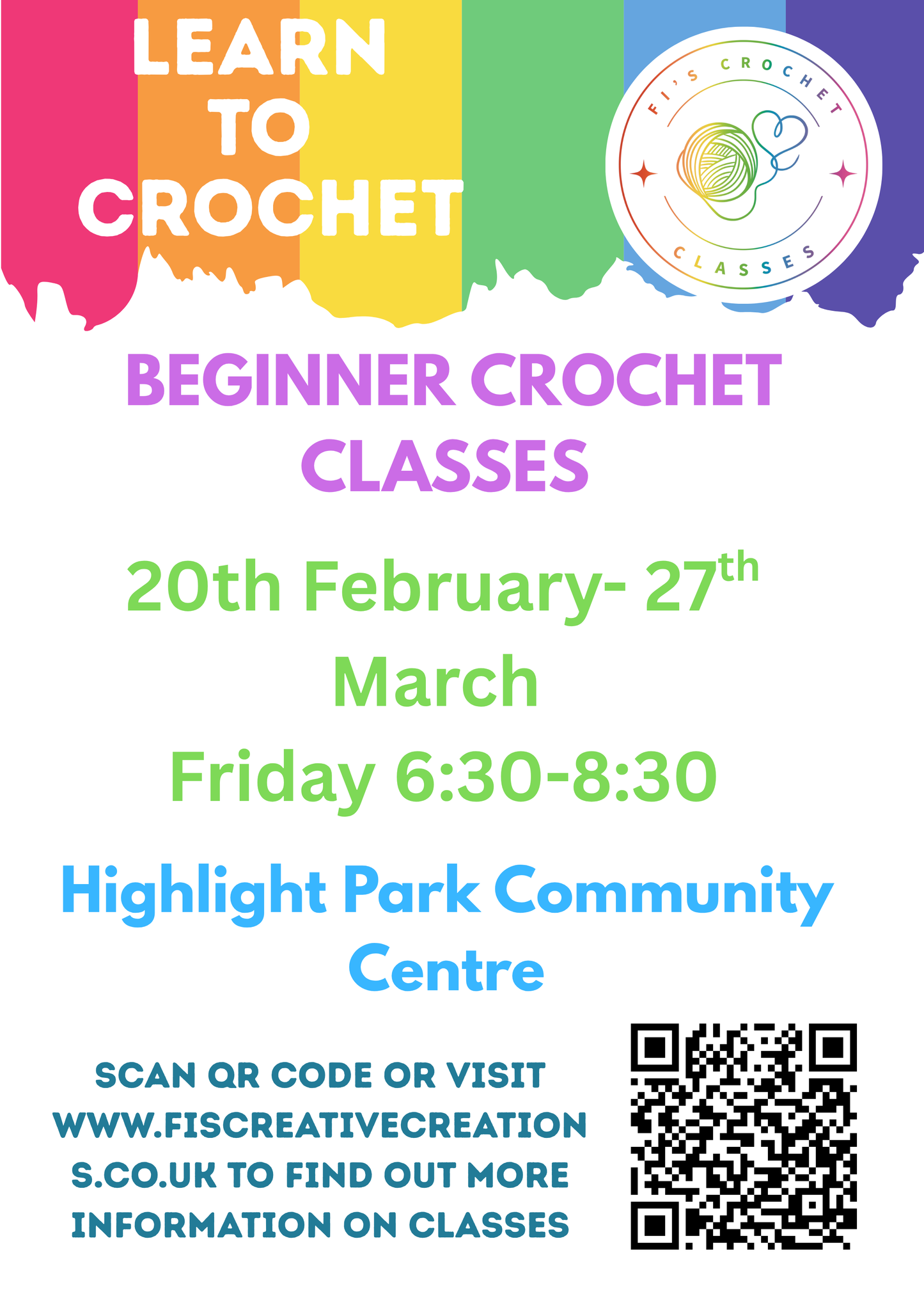 Beginner Crochet Classes- Barry February Startt